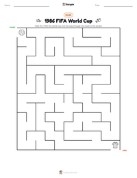 1986 FIFA World Cup printable worksheet preview