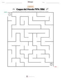 Anteprima della scheda stampabile di Coppa del Mondo FIFA 1986