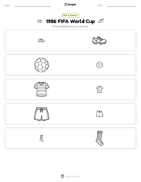 1986 FIFA World Cup printable worksheet preview