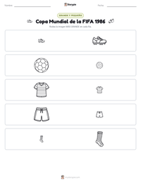 Vista previa de la hoja de trabajo imprimible de Copa Mundial de la FIFA 1986