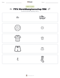 FIFA Wereldkampioenschap 1986 afdrukbare werkblad voorbeeld