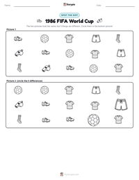 1986 FIFA World Cup printable worksheet preview