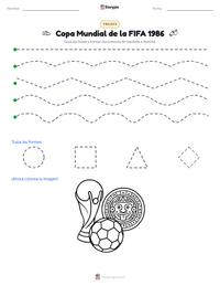 Vista previa de la hoja de trabajo imprimible de Copa Mundial de la FIFA 1986