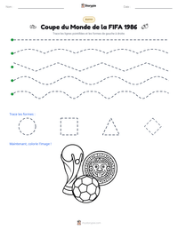 Aperçu de la feuille de travail imprimable Coupe du Monde de la FIFA 1986