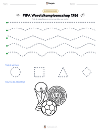 FIFA Wereldkampioenschap 1986 afdrukbare werkblad voorbeeld