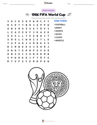 1986 FIFA World Cup printable worksheet preview