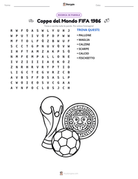 Anteprima della scheda stampabile di Coppa del Mondo FIFA 1986