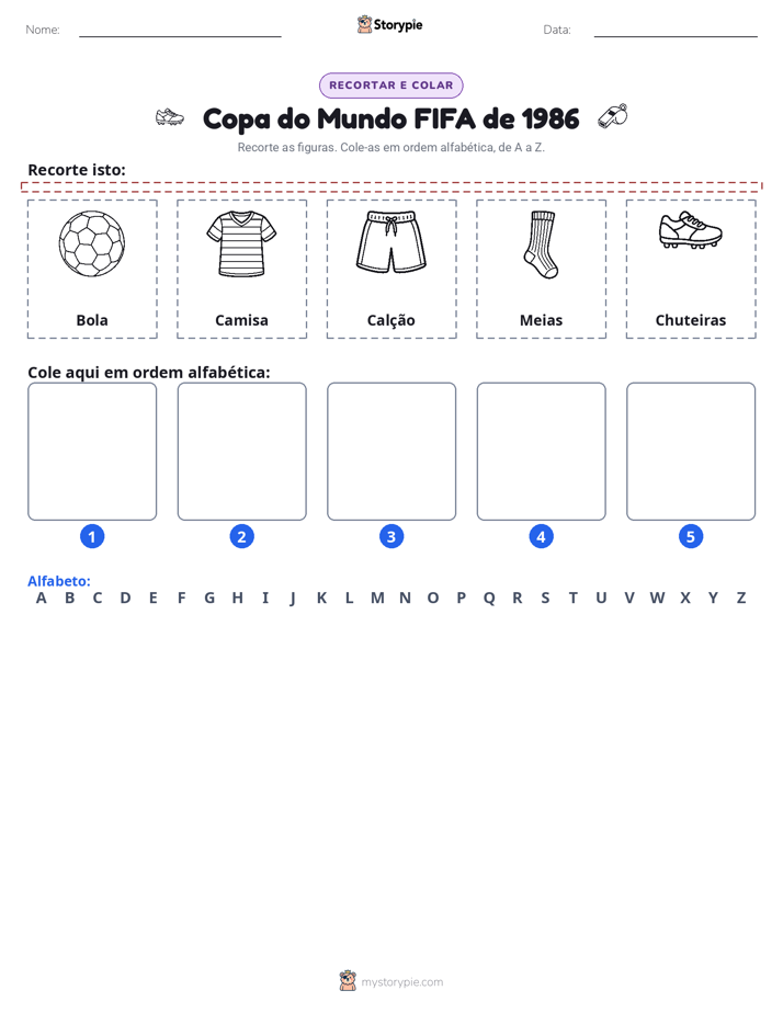 Recortar & Colar Alfabeto