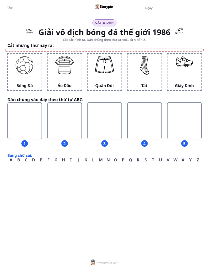 Cắt & Dán Chữ Cái