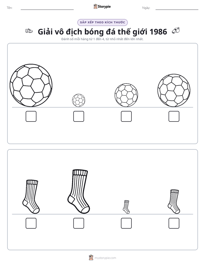 Thứ Tự Kích Thước