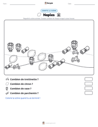Aperçu de la feuille de travail imprimable Naples