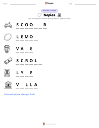 Naples printable worksheet preview