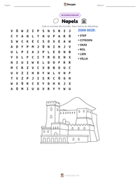 Napels afdrukbare werkblad voorbeeld