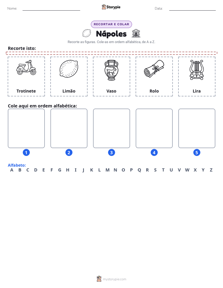 Recortar & Colar Alfabeto