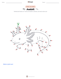 Axolotl druckbare Arbeitsblatt Vorschau
