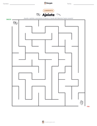 Vista previa de la hoja de trabajo imprimible de Ajolote