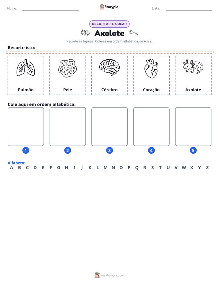 Recortar & Colar Alfabeto