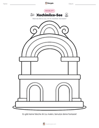 Xochimilco-See druckbare Arbeitsblatt Vorschau