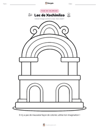Aperçu de la feuille de travail imprimable Lac de Xochimilco