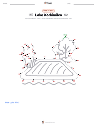 Lake Xochimilco printable worksheet preview