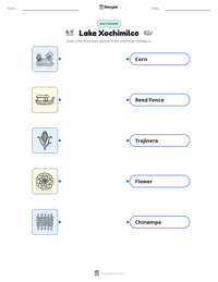 Lake Xochimilco printable worksheet preview