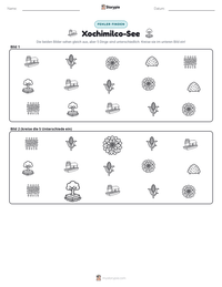 Xochimilco-See druckbare Arbeitsblatt Vorschau