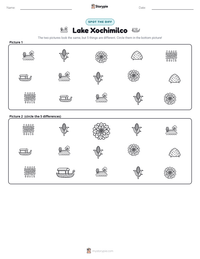 Lake Xochimilco printable worksheet preview