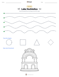 Lake Xochimilco printable worksheet preview