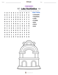 Lake Xochimilco printable worksheet preview