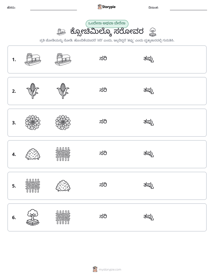 ಒಂದೇ ಅಥವಾ ವಿಭಿನ್ನ