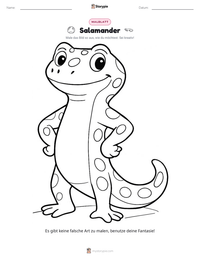 Salamander druckbare Arbeitsblatt Vorschau