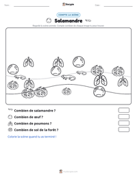 Aperçu de la feuille de travail imprimable Salamandre