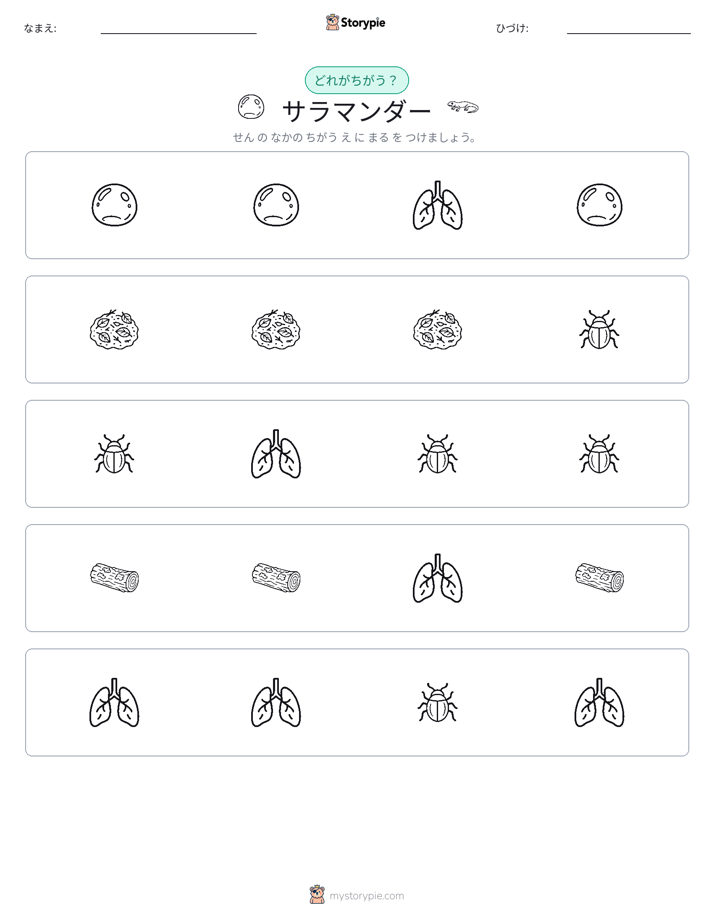 異なるものを見つけよう