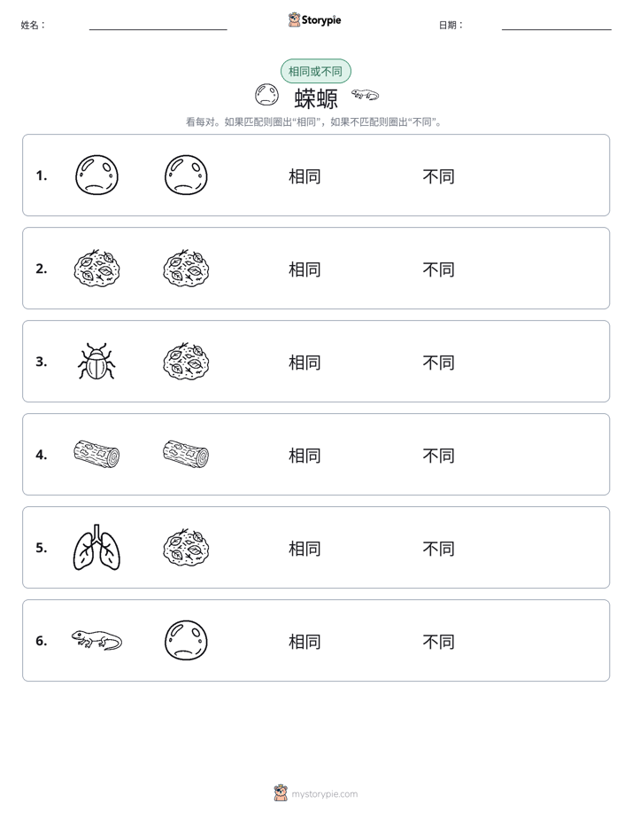 相同或不同