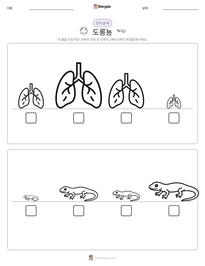 크기 순서