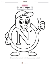S.S.C. Napoli afdrukbare werkblad voorbeeld