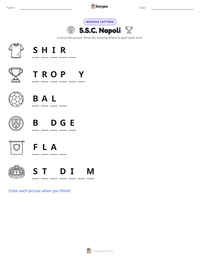 S.S.C. Napoli printable worksheet preview