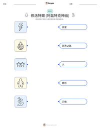 修洛特爾 (阿茲特克神祇) 可打印工作表预览