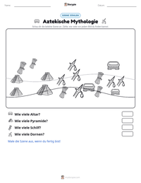 Aztekische Mythologie druckbare Arbeitsblatt Vorschau