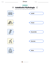 Aztekische Mythologie druckbare Arbeitsblatt Vorschau