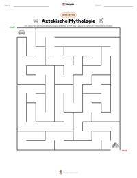 Aztekische Mythologie druckbare Arbeitsblatt Vorschau