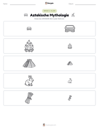 Aztekische Mythologie druckbare Arbeitsblatt Vorschau