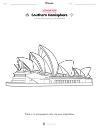 Southern Hemisphere printable worksheet preview