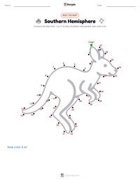 Southern Hemisphere printable worksheet preview