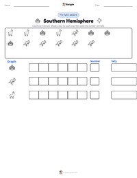 Southern Hemisphere printable worksheet preview