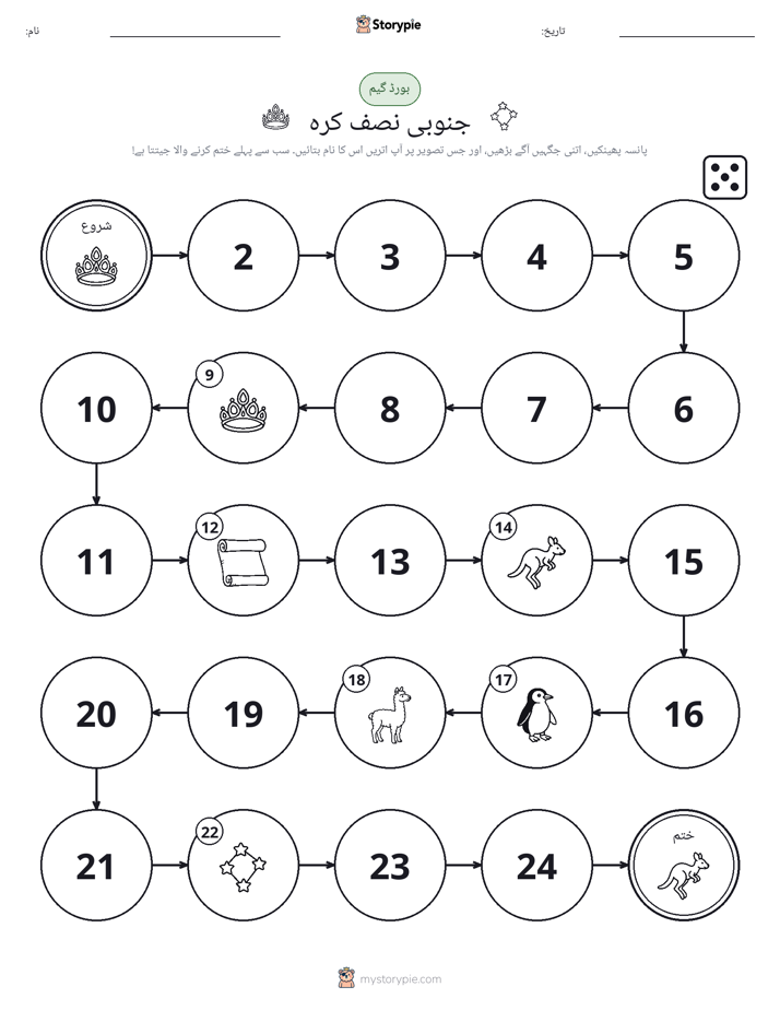 رول اور منتقل کریں کھیل