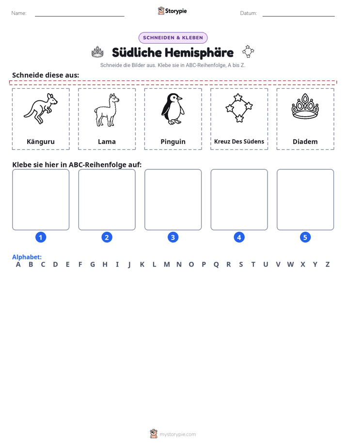 Schneiden & Einfügen Alphabet