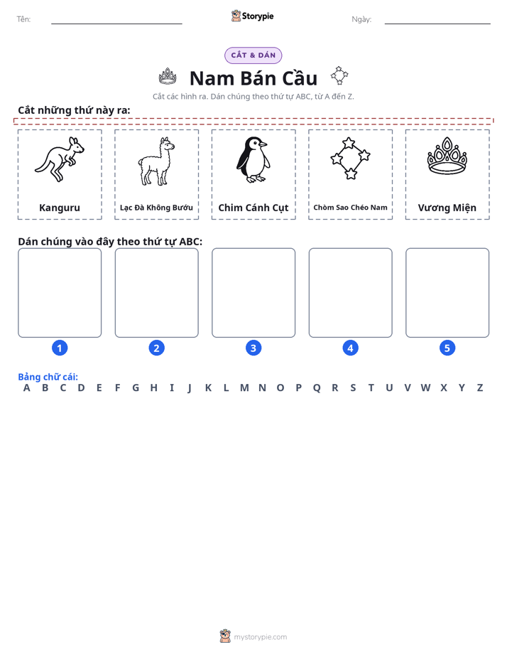Cắt & Dán Chữ Cái
