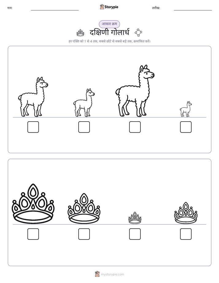 आकार क्रम