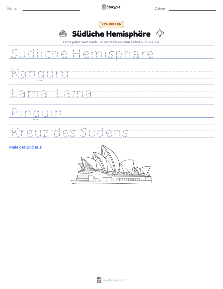 Schreibübung